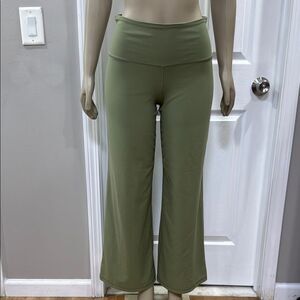 ELATION HIGH WAISTED WIDE LEG PANT OLIVE GREEN
